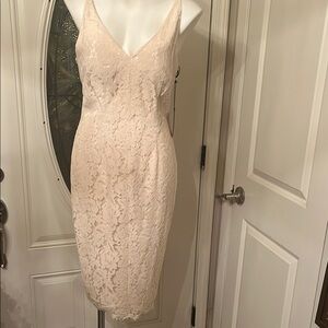 Elegant Cream Lace Dress